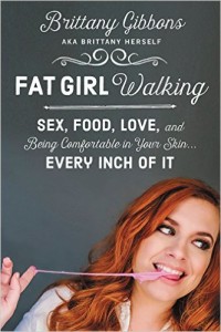 A redheaded woman pulling partially chewed bubblegum out of her mouth below a mixed-font title