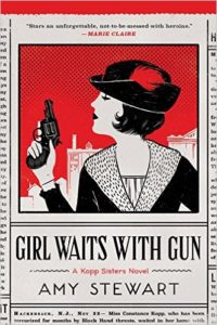 girl waits with gun