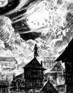 Beautiful black and white images throughout the story really help set the tone.