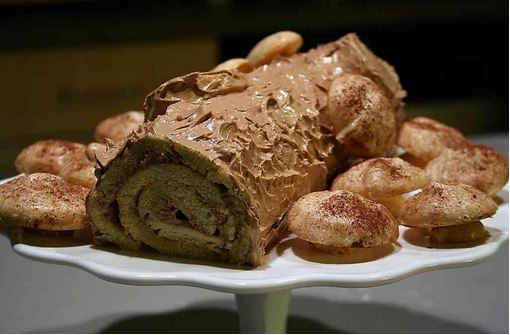 corsican chestnut yule log recipe image