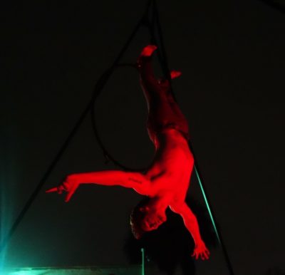 aerial arts - hanging upside down