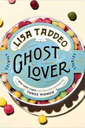 Image of a tin of colorful candies, with a few scattered around the container; the label is the title and author.