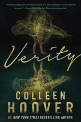 book cover for verity features a persons legs, the top part of their body covered with a scribble.