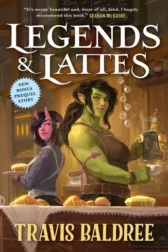 A female succubus and female Orc stand back to back behind a countertop