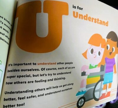 U is for understand it's important to understand other people besides ourselves. of course, each of us are super special, but let's try to understand how others are feeling and thinking. understanding others will help us get along better, feel safer, and understand ourselves better too