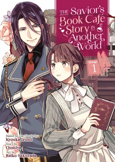 cover for the first volume of the manga The Savior's Book Café Story In Another World by Omiya