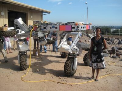 picture next to work in progress mars rover