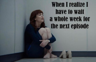 Severance meme: When I realize I have to wait a whole week f or the next episode