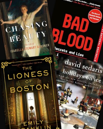 bad blood, chasing beauty, lioness of boston, and holidays on ice